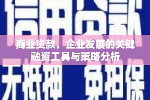 容城商业贷款，企业发展的关键融资工具与策略分析