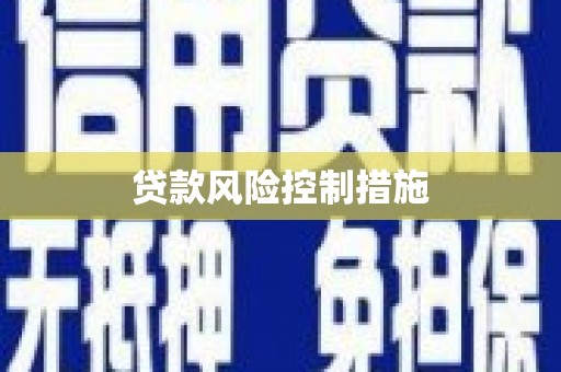 容城贷款风险控制措施